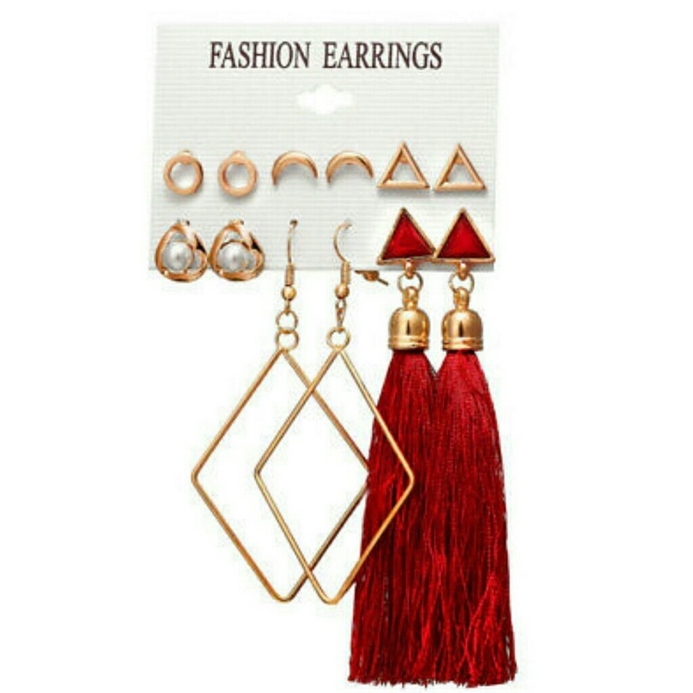 Beautiful six pairs of earrings